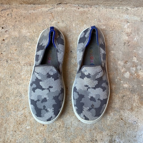 Rothy's Youth 2 Gray Camo Camouflage Slip On Casual Sneakers - Picture 3 of 9